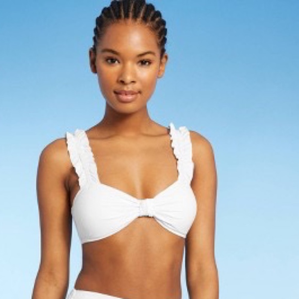 Ruffle Strap Bikini Top- Sea Angel